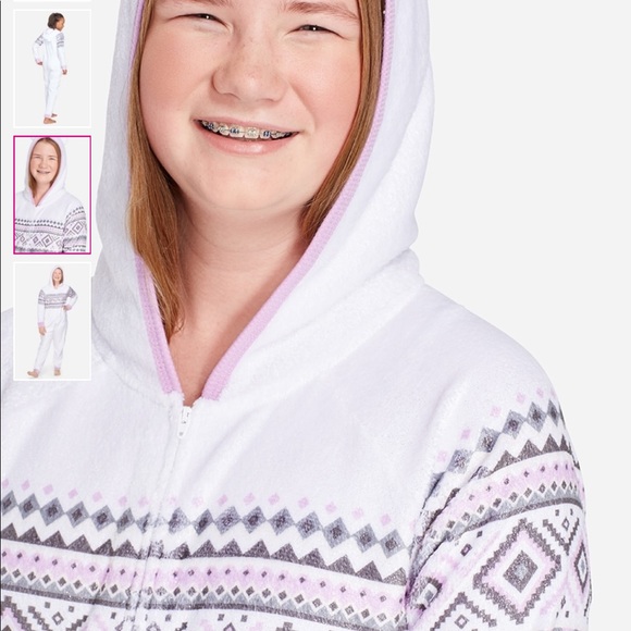 ❤️❤️Size 18/20 NWT 1/Piece outfit with hoodie pink - Picture 3 of 7